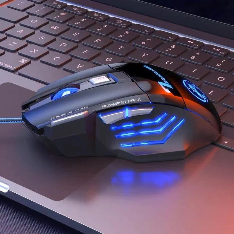 Mouse Gamer Profissional X7 USB 3200 DPI com LED Laser - MultiStore