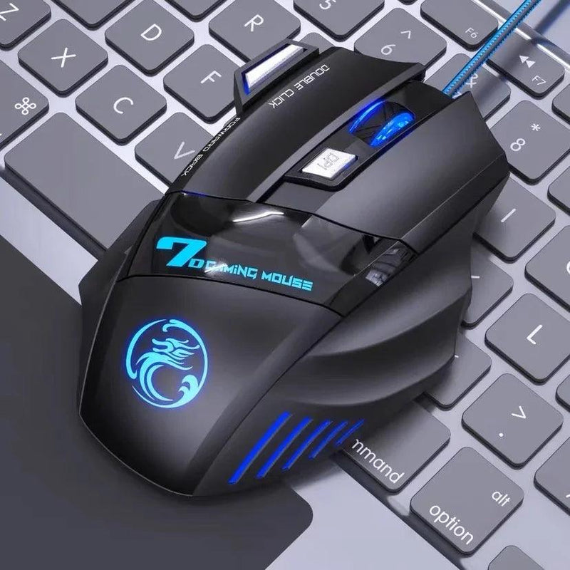 Mouse Gamer Profissional X7 USB 3200 DPI com LED Laser - MultiStore