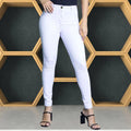 Jeans skinny de cintura alta feminino - MultiStore