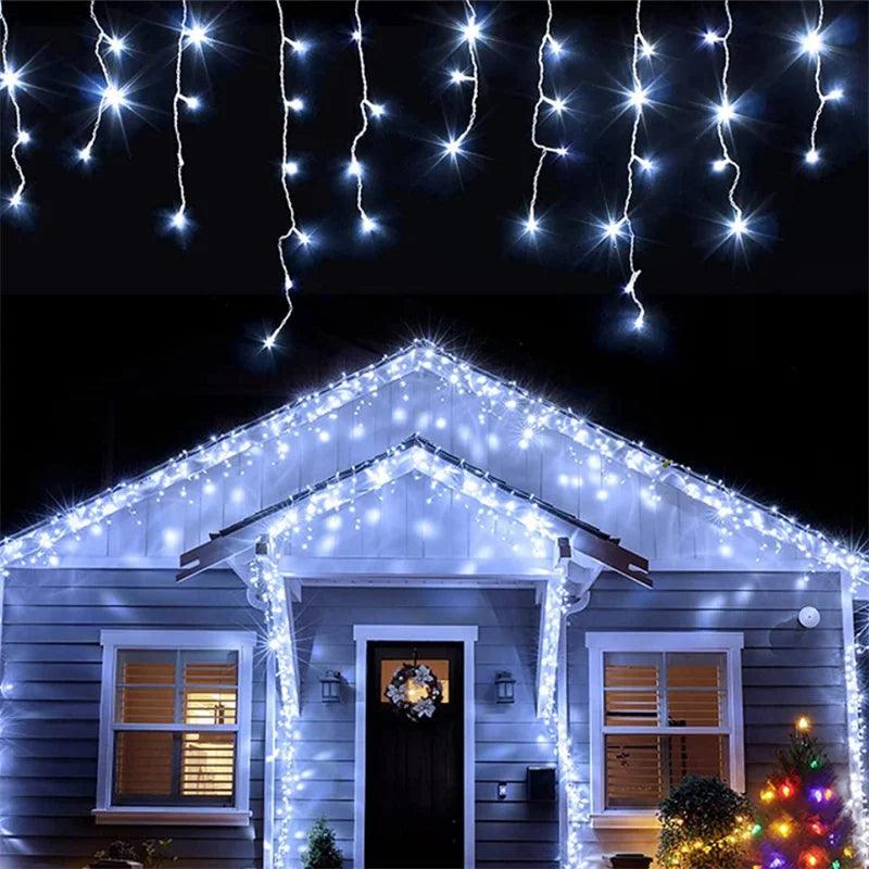 Cortina de Luzes LED para Decoração de Natal - MultiStore