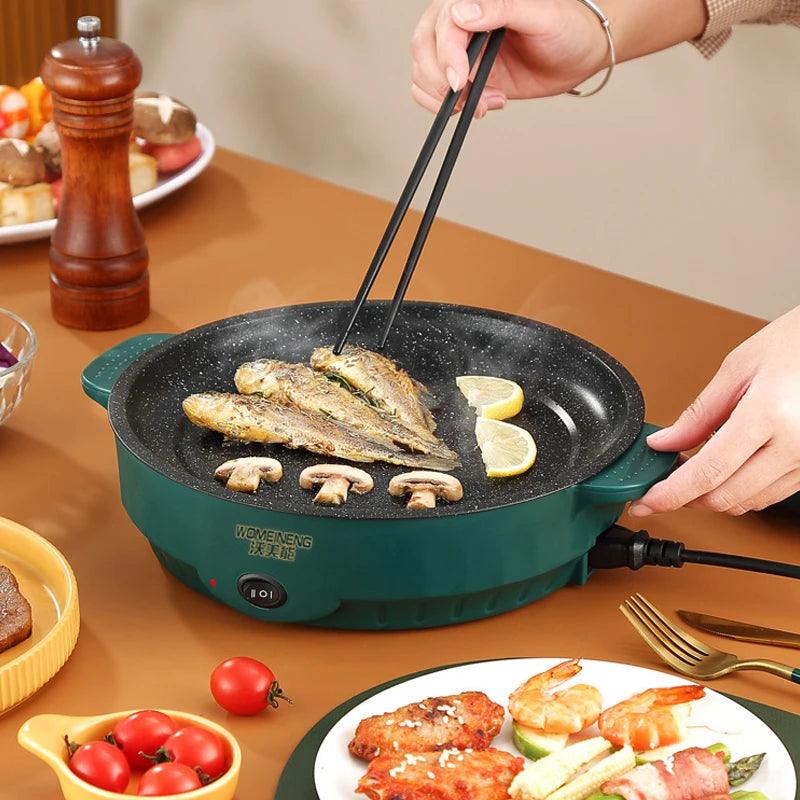 MultiCooker Elétrica 220V: Chapa Antiaderrapante para Bifes, Peixes e Omeletes - MultiStore