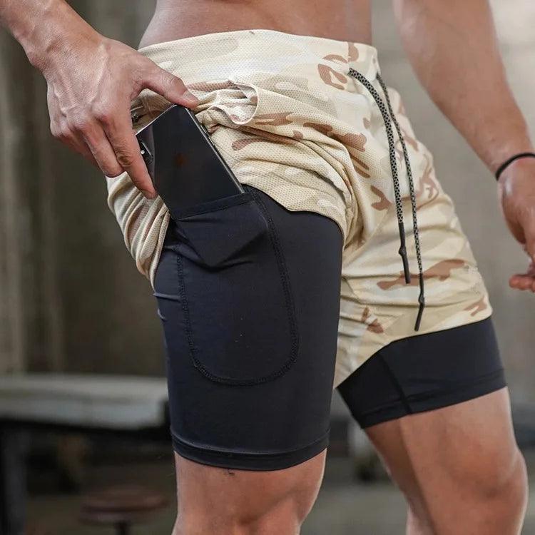 Shorts de corrida dos homens ginásio esportes - MultiStore