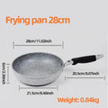 Durable Stone Frying Pan28/26/24/20cm Wok Non-stick Pan Skillet Cauldron Induction Cooker Pans Pancake Egg Gas Stove Home - MultiStore