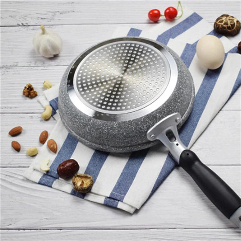 Durable Stone Frying Pan28/26/24/20cm Wok Non-stick Pan Skillet Cauldron Induction Cooker Pans Pancake Egg Gas Stove Home - MultiStore