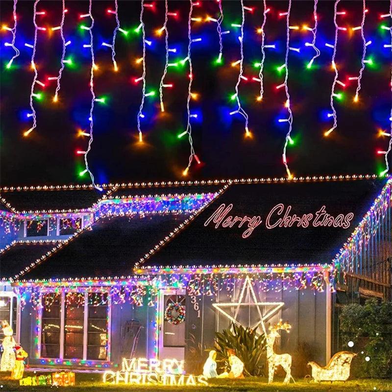 Cortina de Luzes LED para Decoração de Natal - MultiStore