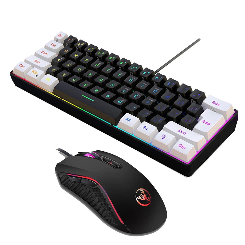 Kit Teclado e Mouse Gamer com Retroiluminação RGB - Teclado de 61 Teclas e Mouse 3200 DPI - MultiStore