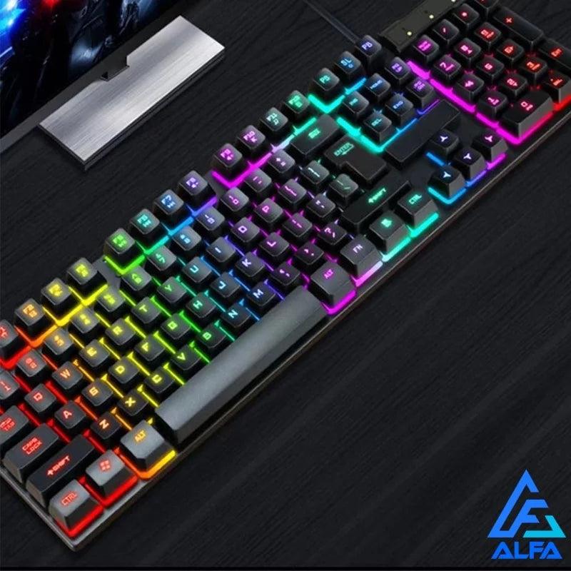 Teclado Gamer Semi-Mecânico RGB Retroiluminado - MultiStore