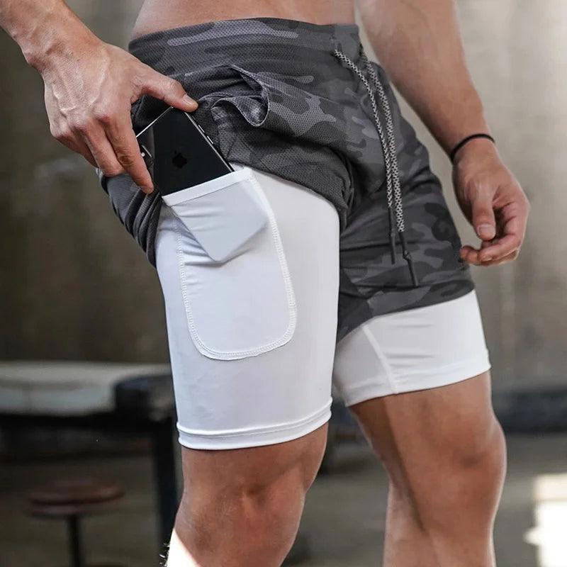 Shorts de corrida dos homens ginásio esportes - MultiStore