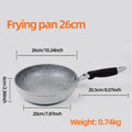 Durable Stone Frying Pan28/26/24/20cm Wok Non-stick Pan Skillet Cauldron Induction Cooker Pans Pancake Egg Gas Stove Home - MultiStore