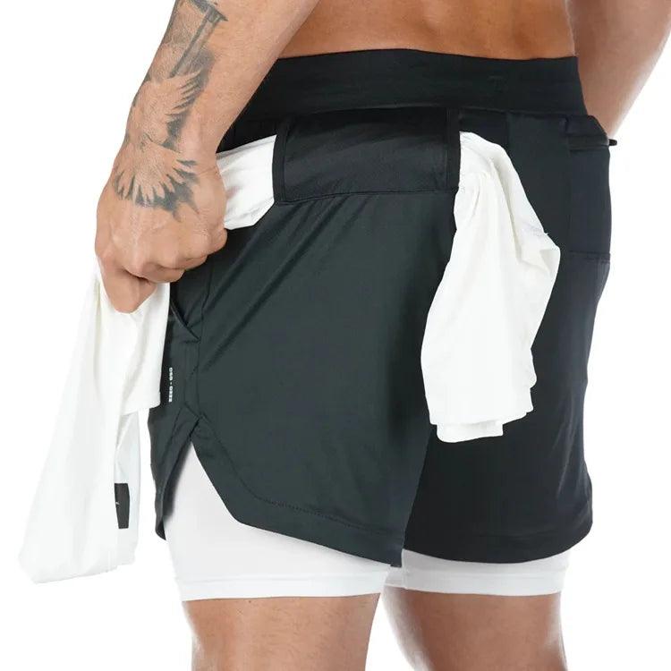 Shorts de corrida dos homens ginásio esportes - MultiStore