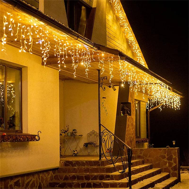 Cortina de Luzes LED para Decoração de Natal - MultiStore