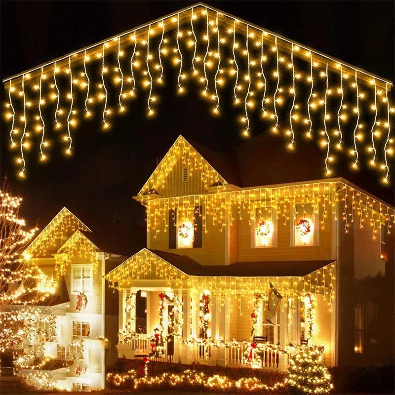 Cortina de Luzes LED para Decoração de Natal - MultiStore