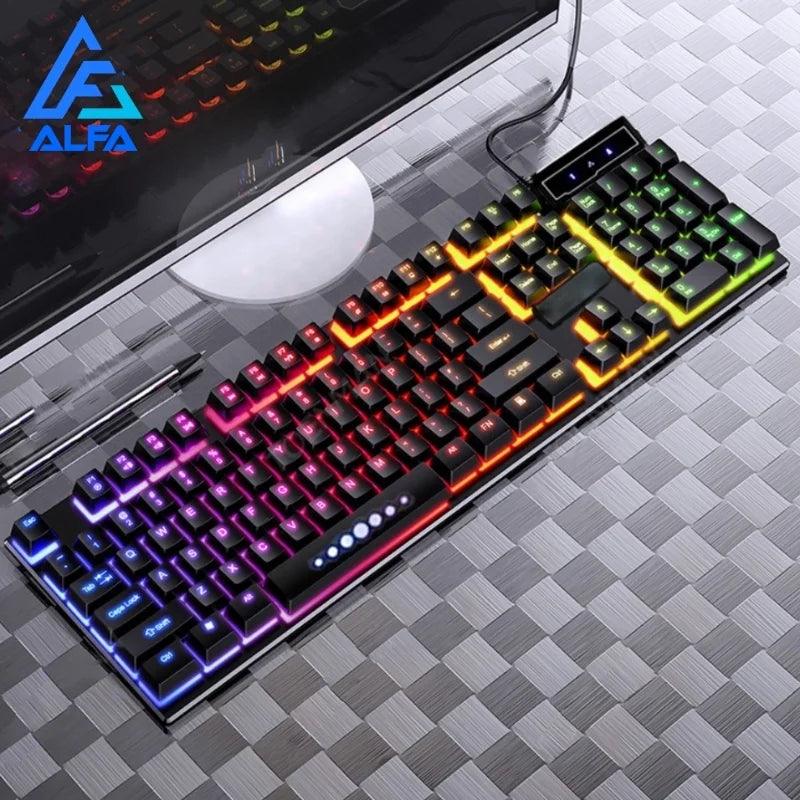 Teclado Gamer Semi-Mecânico RGB Retroiluminado - MultiStore